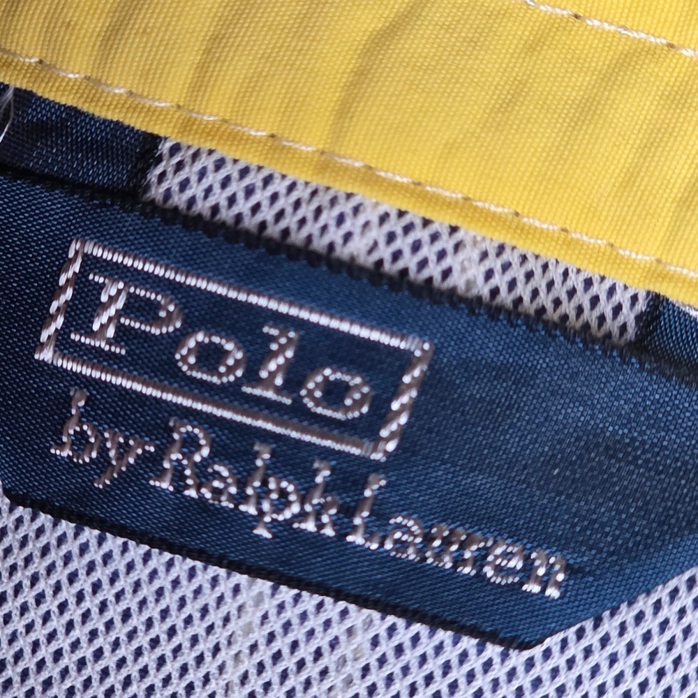 VTG Polo Ralph Lauren Mens Swim Trunks Board Shorts Cargo Pocket Yellow Pony XL - Picture 2 of 12
